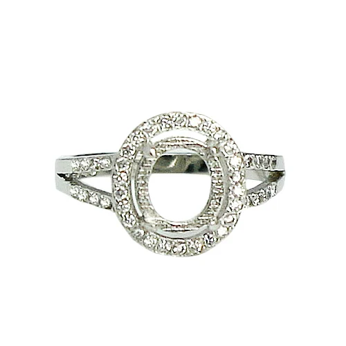 

Beadsnice sterling silver statement semi mount engagement ring blank hot popular jewelry rings base finding ID 31784