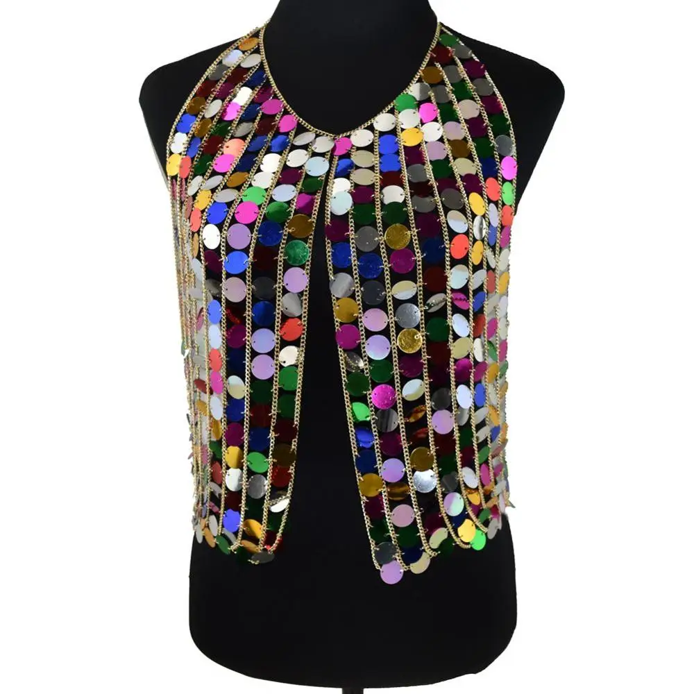 

YOLOMI Belly Body Chain Jewelry Colorful Full Body Chain Dress Spike Body Chain Necklace Jewelry YMBD3-163, Mixed & pear