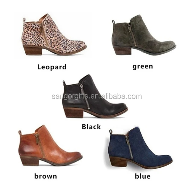 suede ankle boots low heel