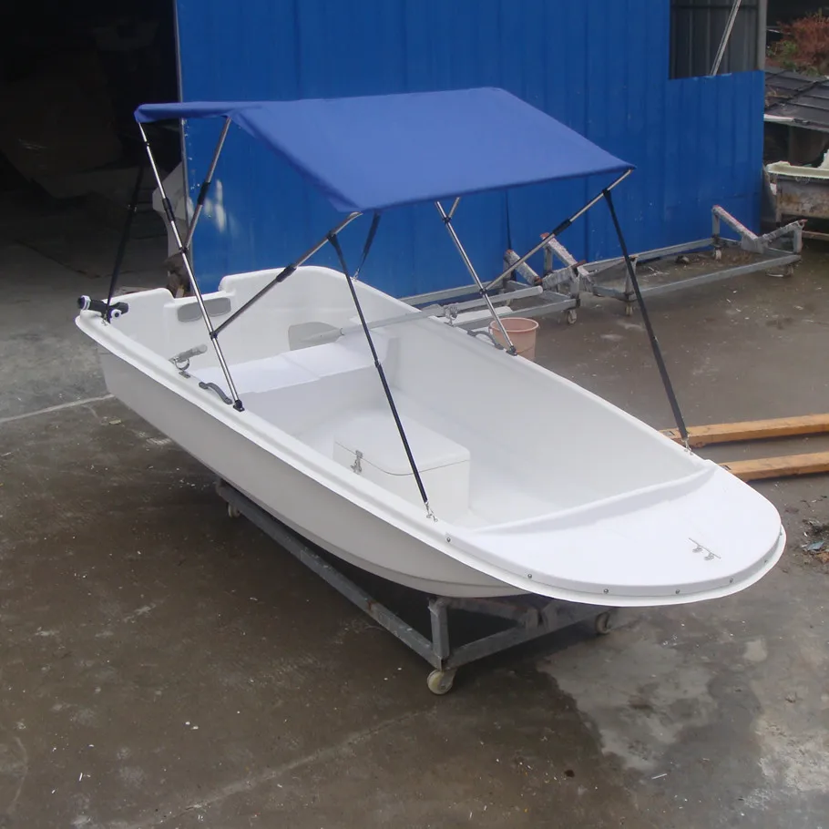 2.7m Small Dinghy Fiberglass Fishing Boat Rowing Boat With Air Tube