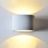 indoor european style gypsum plaster decorative bed room contemporary sconce wall mounted lamp led up and down lighting fixture