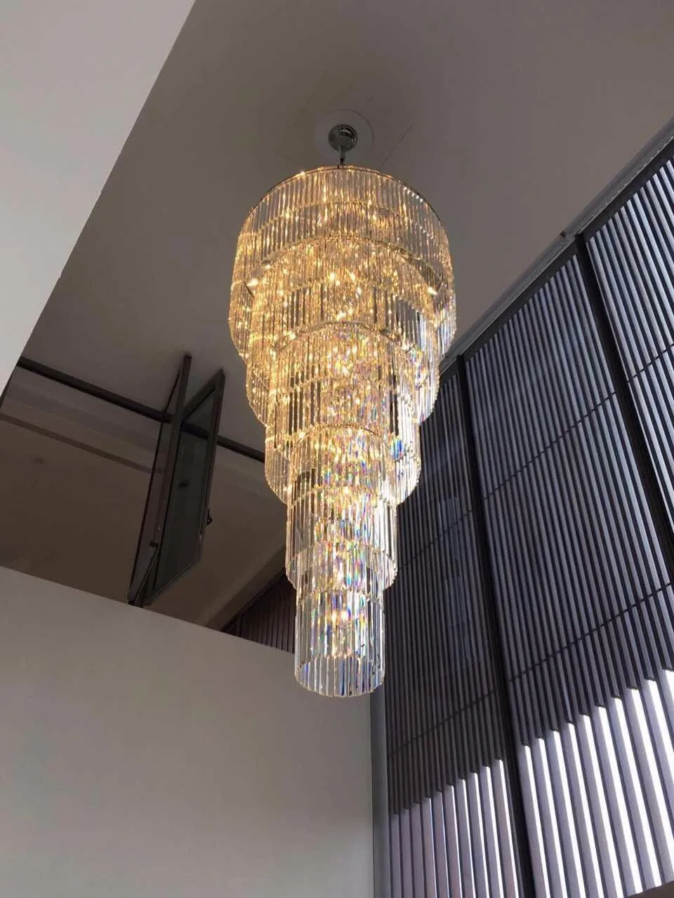 cylinder crystal chandelier