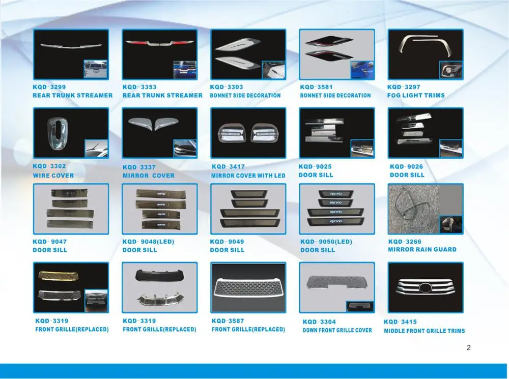 Top Quality Universal Car Wheel Arch Fender Flare for toyota hilux revo