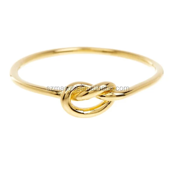 

2018 fashion jewelry gold plating brass knot rings
