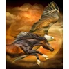 Full Drill Square Round Diamond Embroidery Animals Diamond Sale Horse And Eagle 5d Diamond Painting Pictures With Rhinestones