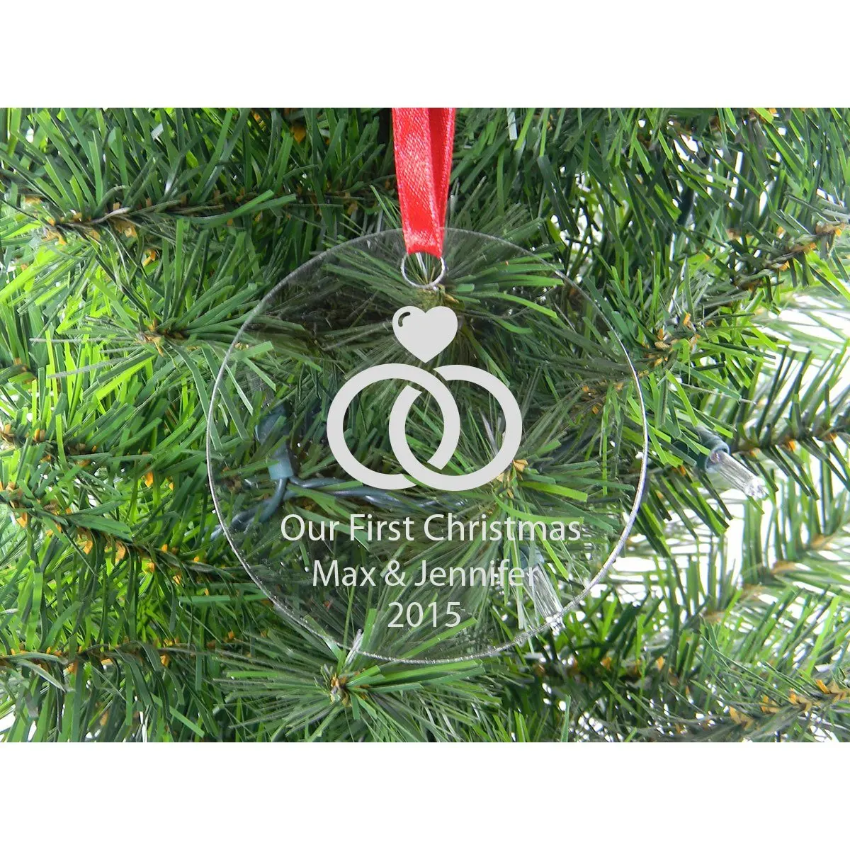 wedding ring christmas ornament