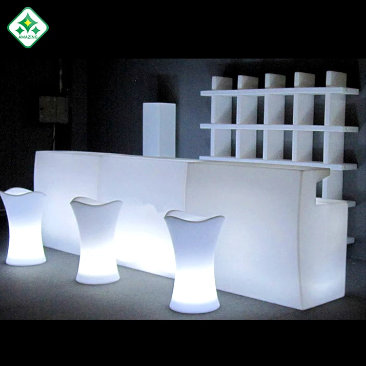 
led DJ bar counter MOBILE COCKTAIL BAR / Rechargeable LED Beach Event Club Outdoor Bar Counter 