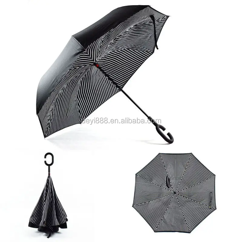 

Promotional reverse folding umbrella automatic inverted waterproof umbrella, Customized