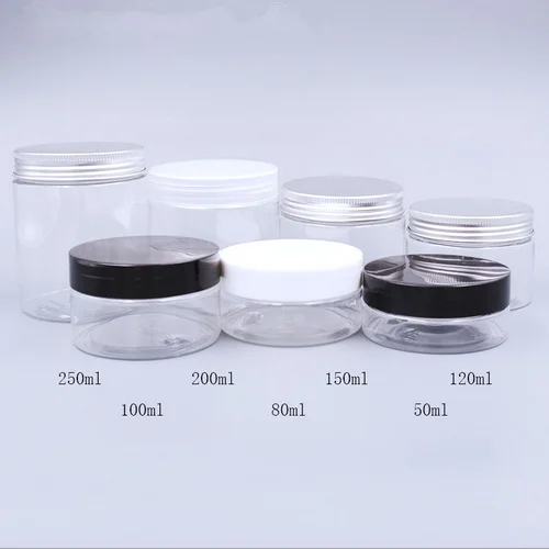Empty Plastic Pet Jars 50ml 80ml 100ml 120ml 200ml 250ml 300ml 400ml