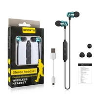 

OEM Factory Direct Mini Wireless Stereo Headset Magnetic Blue tooth Earphone and Headphones for iPhone Samsung