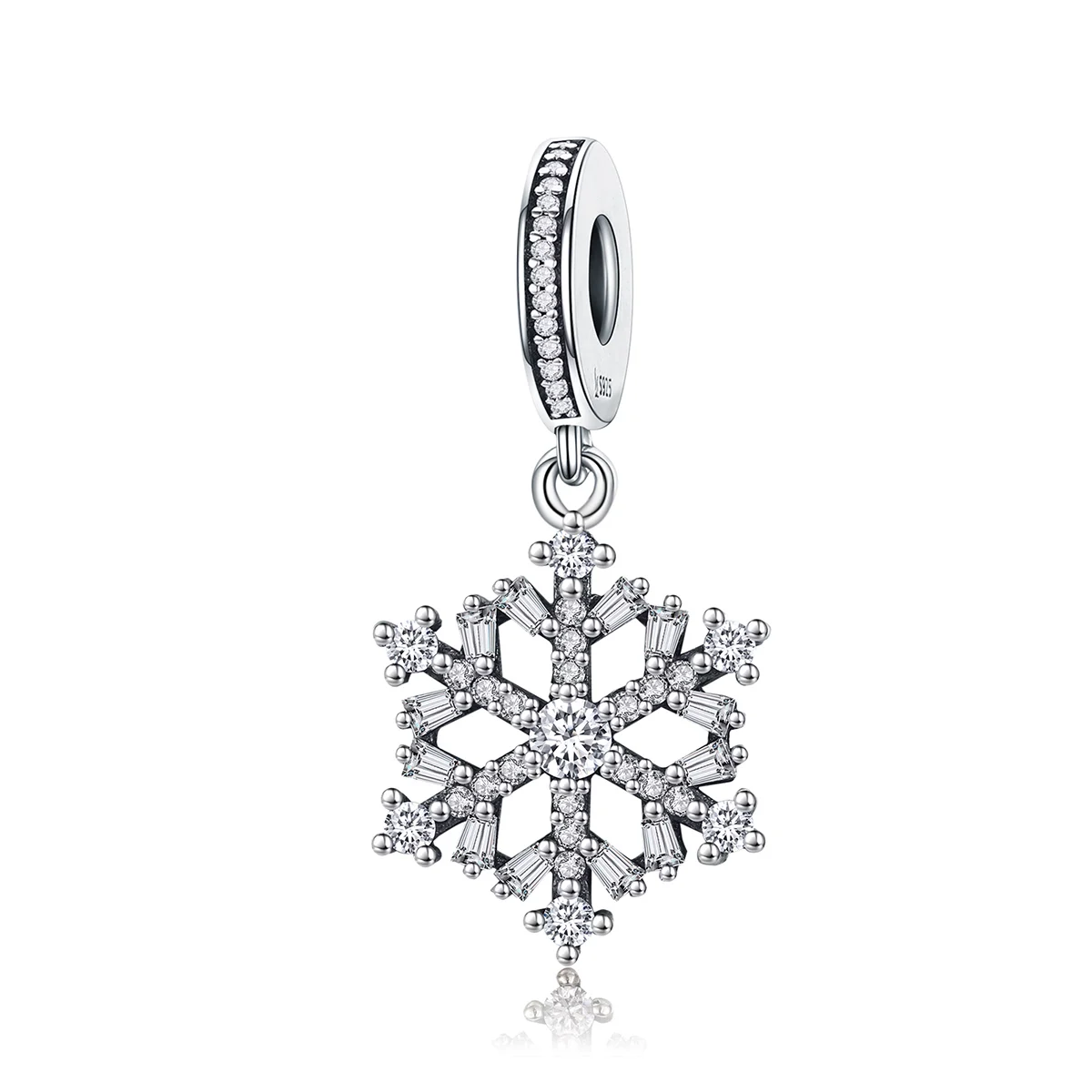Christmas Snowflake 925 Sterling Silver Charms