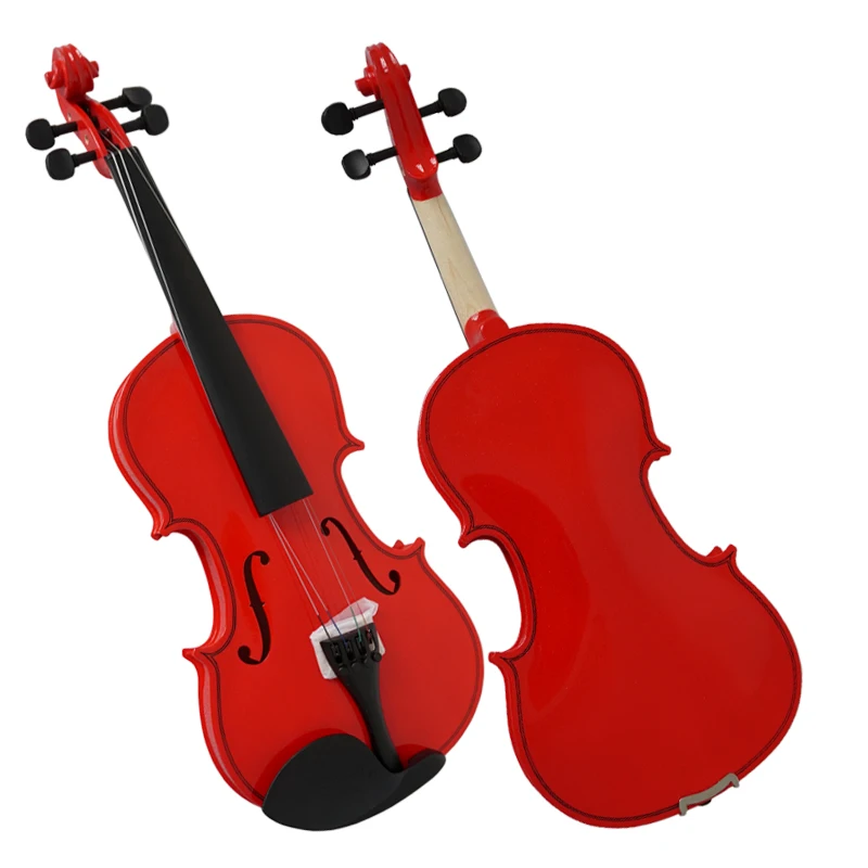 

Wholesale price Customized brand beginner violin With case and Bow, Red