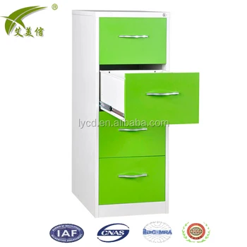 Printed Cardboard Filing Cabinet 4 Drawer Vertical Steel File
