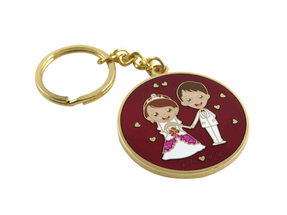 Cheap Custom Enamel Wedding Keychain For Souvenir Buy Wedding
