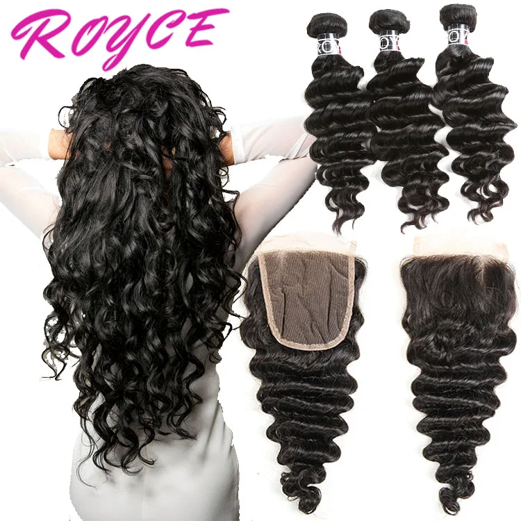 

Virgin Indian Human hair water deep wave extension bundles, Wholesale 100% Indian Virgin Sew in weave with lace Closure, N/a