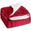 Cheap Super Soft Decorative Throw Queen Size Sherpa Fleece Blanket