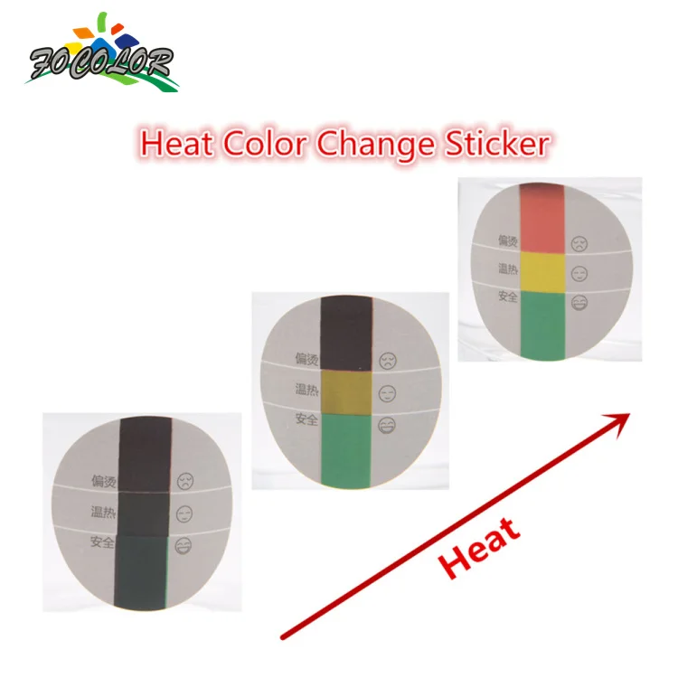 Heat Sensitive Color Changing Temperature Indicator Label Sticker Buy Heat Color Changing
