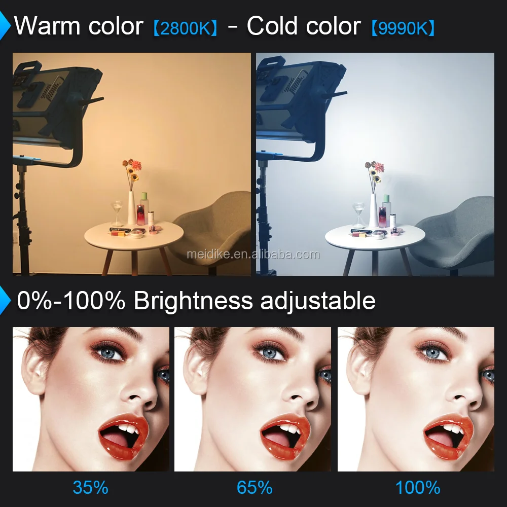 
Discount! Yidoblo ai-3000C 300w RGB Panel LED Studio Lights With 12 Effects 2800K-9990k photography lights 