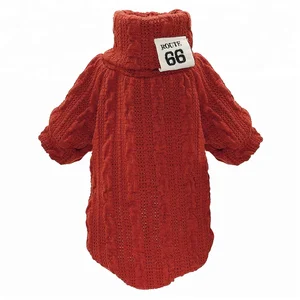 Wholesale warm soft knitted wool dog clothes winter sweater