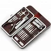 Nail Clippers Set 18pcs Stainless Steel Nail Set Manicure Pedicure Set with Ear Pick Foot Care Hand Care (Black/Pink/Blue/Brown)