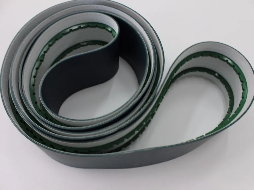 Large load capacity wavy raised edge used green pvc conveyor belt with guide strip