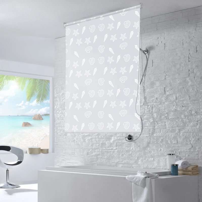 

Shower Roller Roller Shades,roller Oriel Window Horizontal Pattern Lower Open Wide Blade Bathroom Plastic YES Customized