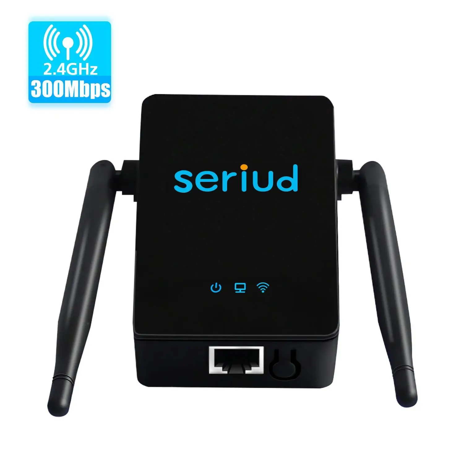 WiFi Extender,Seriud WiFi Booster WiFi Range Extender Wireless Repeater Internet Extender 2.4 G up to 300 Mbps Wireless Extender Wireless Internet Booster (N300)
