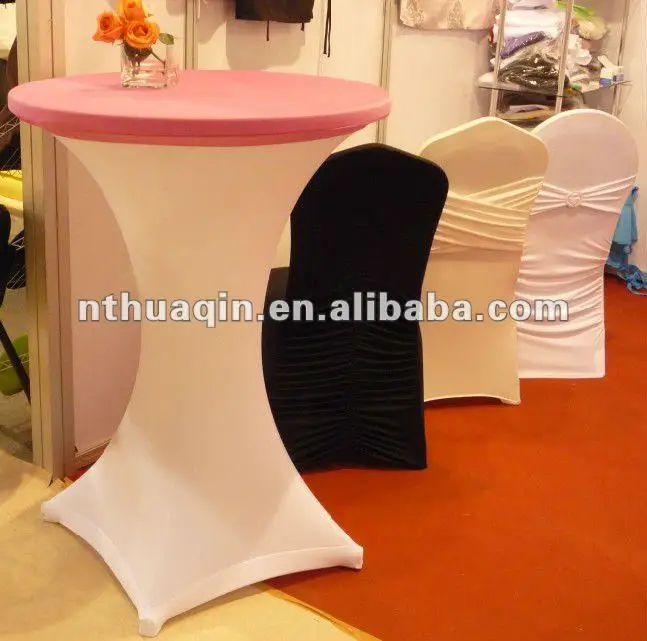 Tablecloths Elastic Polyester Round Tablecloths Stretch Spandex Table Covers For Bar Tables Rcmz Pl