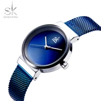 

Shengke Blue Wrist Watch Women Watches Luxury Brand Steel Ladies Quartz Women Watches 2018 Relogio Feminino Montre Femme