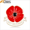 Remembrance Day Memorial Day Gift Brooch Pins Lest We Forget Flower Badge Broach