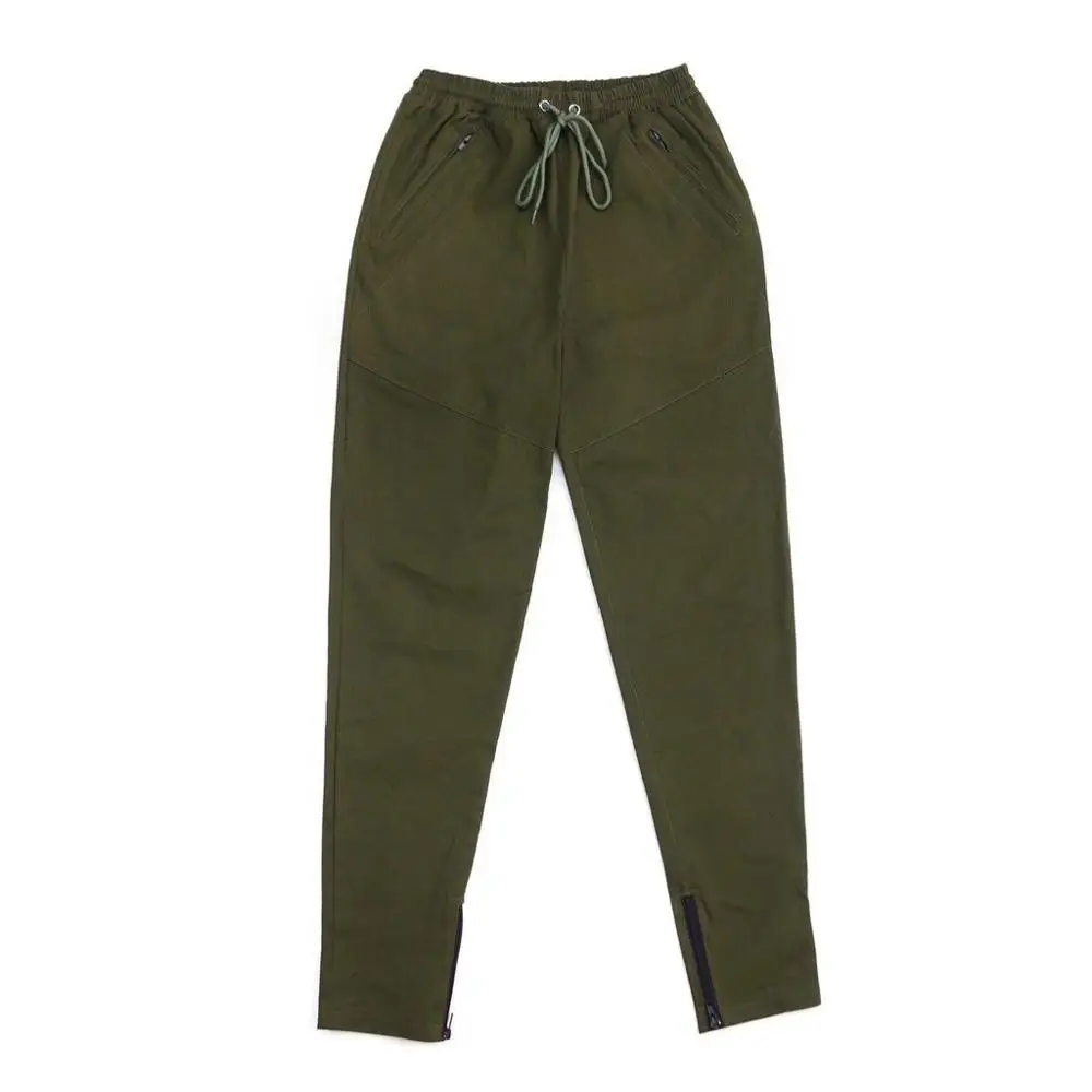 

Zip Ankle Druable Heavy Stretch Cotton Twill Track Pants Men