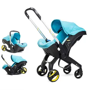 Image of Baby Stroller 3 In 1 Travel Systems European Stroller Baby Foldable Portable Jogging Stroller Newborn Baby Carriage
