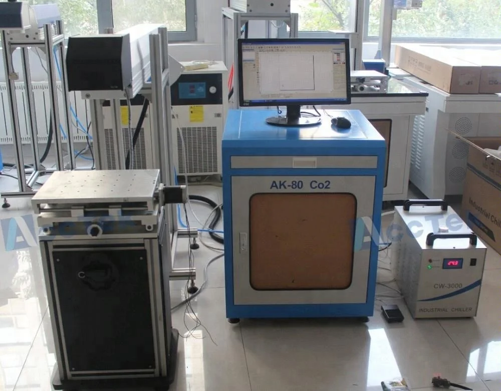 Laser Marking Plastic Cloth 30w 50w 100w Co2 Laser Marking Machine