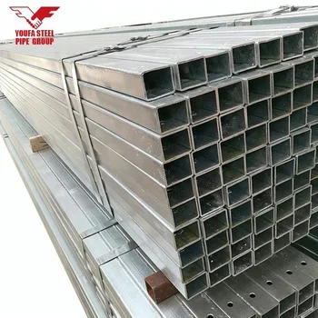 rectangular tube square galvanized hollow steel 1x1 youfa tianjin carbon brand larger