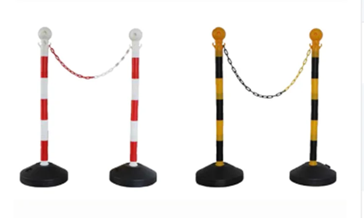 Water Sand Filled Crowd Control Rope Barrier Plastic Pole Barrier Traffic Plastic Stanchion