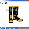 EN CE approved rubber fireman safety boots with steel sole protection