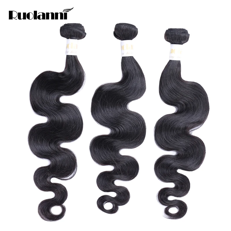 

Ruolanni the Best Hair Vendor Deep Body Wave Malaysian Human Remy Real Hair Weft Extensions