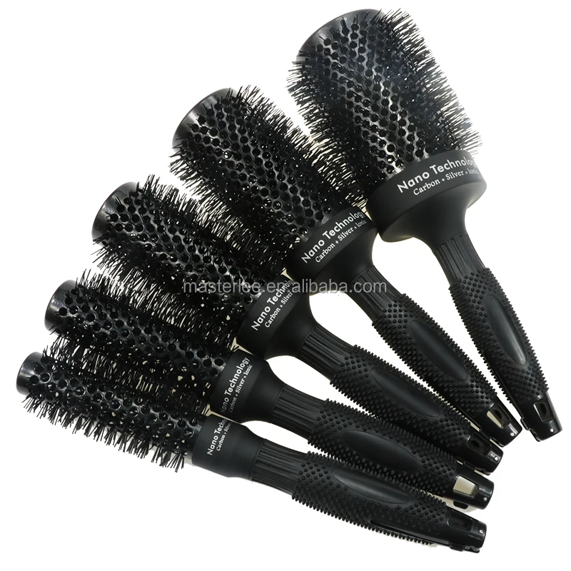 

Masterlee Brand 5 sizes popular black Nano Ceramic brush curly styling round Hair Brush