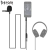 Berani 510D Mini Lavalier clip Condenser Microphone Mic with 3.5mm Headphone Output for Cellphone DSLR Camera Computer