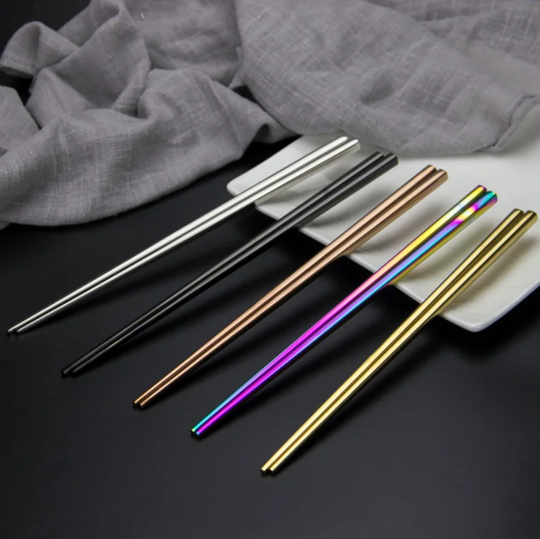 

304 stainless steel golden color chopstick for gift, Gold