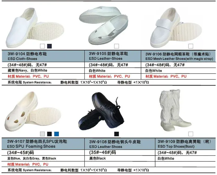 Sanwei Cleanroom Esd Boots Cleanroom Shoes Antistatic Shoes Made In China -  Buy Antistatic Boot Shoes,Cleanroom Shoes Boot,Anti-static Shoe Product on  