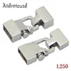 2015 handworked polishing and grinding 12x4mm or 12x6mm flat screw stainless steel clasp locks for leather bracelets hooks