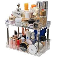 

professional high-quality Clear Transparent Cosmetic Storage Box Acrylic Makeup Organizer corner shelf bathroom plastic