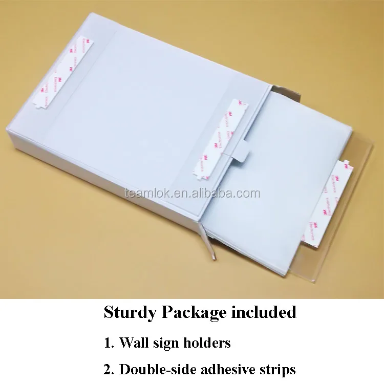 8.5x11 Inch Wall Mount Acrylic Sign Holder With 3m Adhesive Tape For