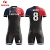 Gradient Print Sublimation Custom Football Jersey And Jackets Set