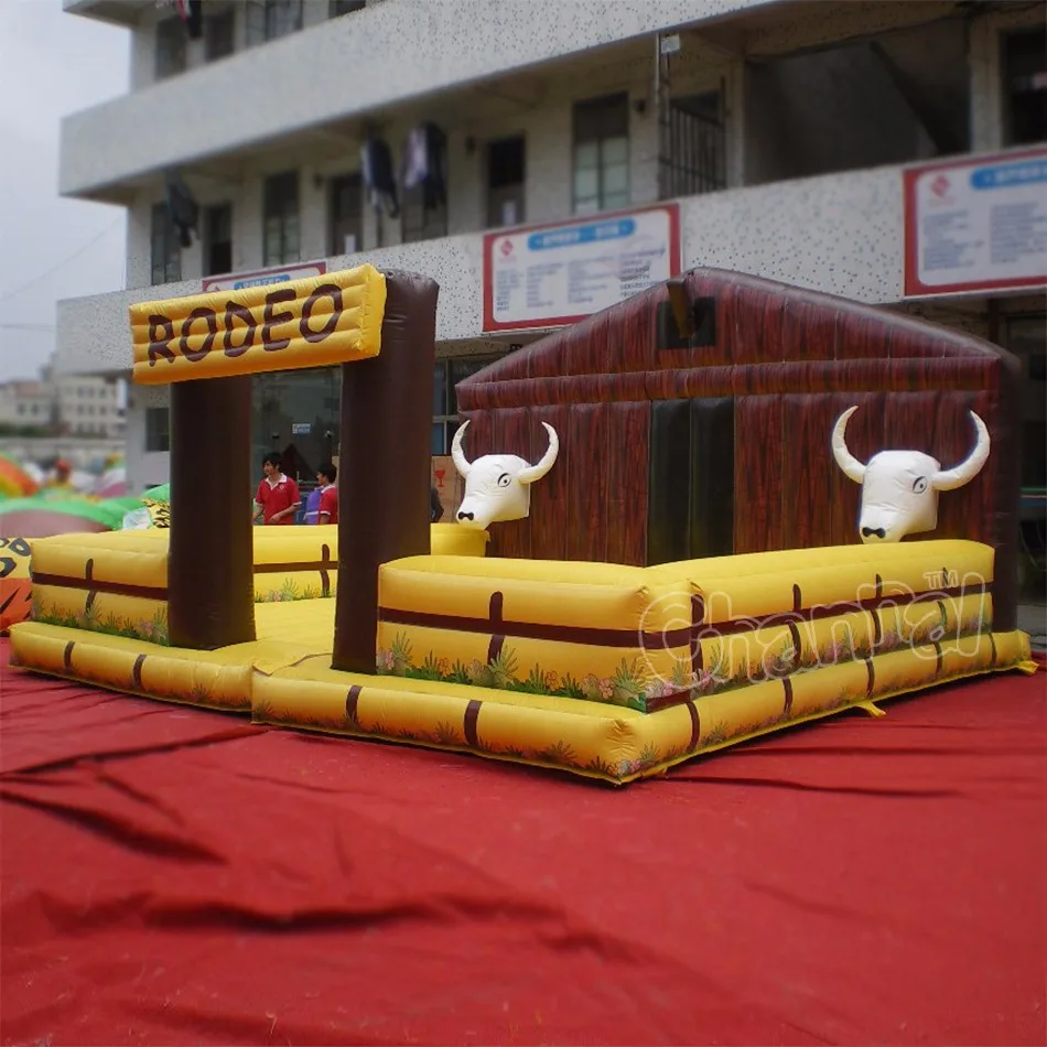 Pink Rodeo Bull Cheap Price Inflatable Kids Mechanical Rodeo Bull for Sale