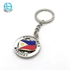 New launch Philippines flag back side spiral shape keychain