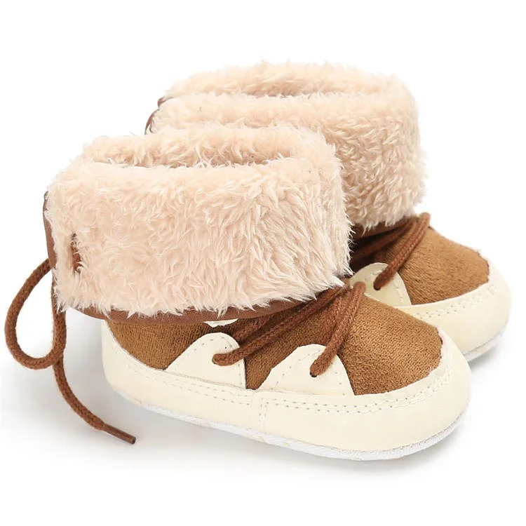 

Amazon Hot sale Snow Fleece 0-2 years First walker baby booties boots, 4 colors