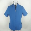 2019 New Back Loose Seams Design V-neck Medical Scrubs with Front Zipper