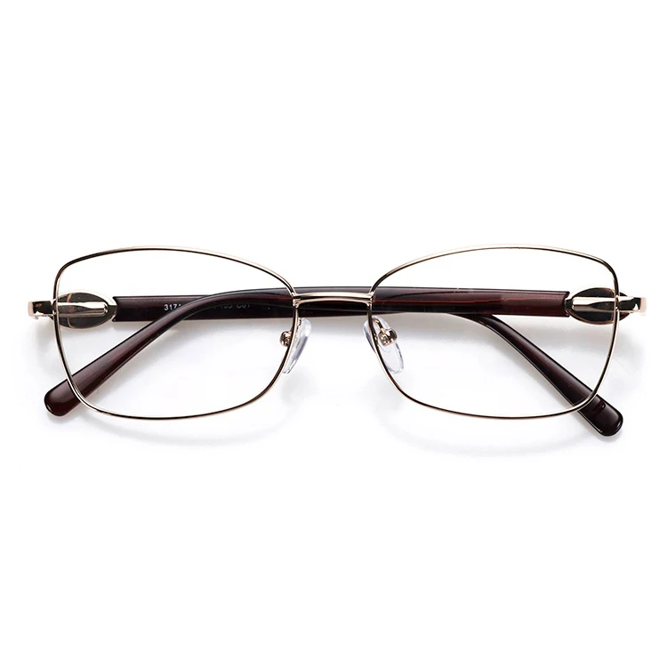 

Rectangle lenses metal glasses optical frames for lady